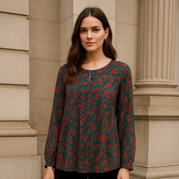 Ava & Viv Teal Blouse ♥️♥️ - Picture 1 of 13